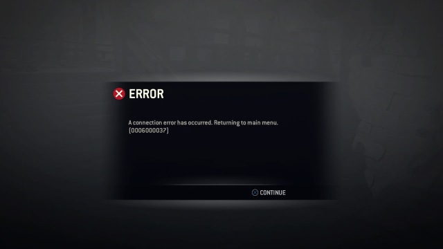 For Honor Error Message